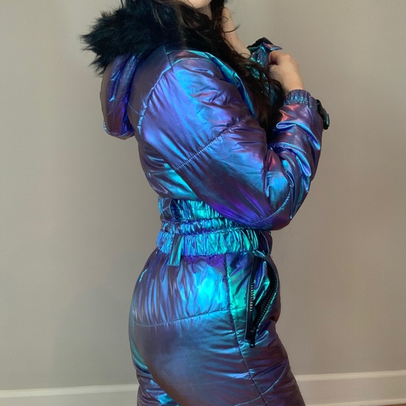 iridescent holograph club exx colder snow suit ski - Picture 11 of 15